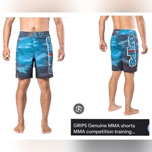 Men's Blue Camo Athletic Shorts